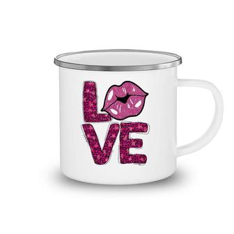 Love Lips Valentines Day Love Valentine Lips Camping Mug | Mazezy