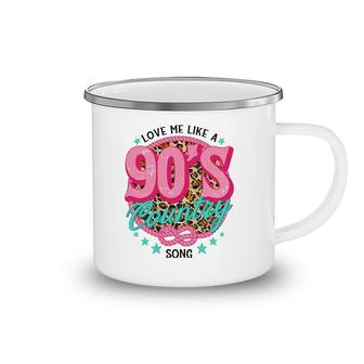 Love Me Like A 90'S Country Song Country Music Lover Leopard Camping Mug | Mazezy