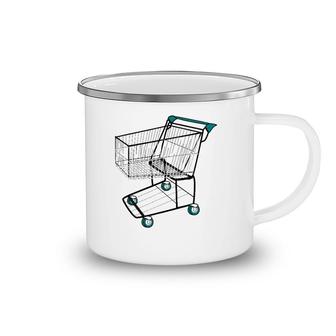 Love Shopping Supermarket Grocery Store Cart Camping Mug | Mazezy