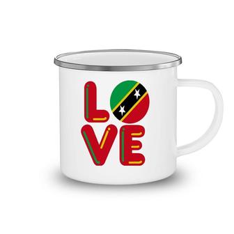 Love - St Kitts And Nevis Camping Mug | Mazezy