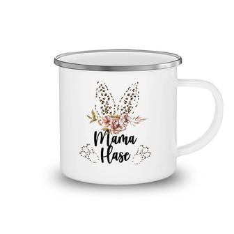 Mama Rabbit Easter Bunny Floral Leo Look Outfit Gift Easter Camping Mug | Mazezy