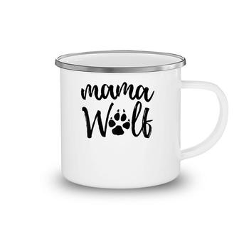 Mama Wolf Wolves Lover Mom Mother Women Raglan Baseball Camping Mug | Mazezy