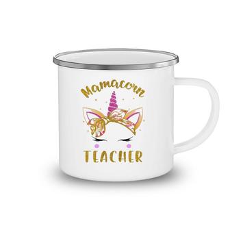 Mamacorn Teacher Mama Mom Unicorn Face Bandana For Mother's Day Ver1 Ver2 Camping Mug | Mazezy