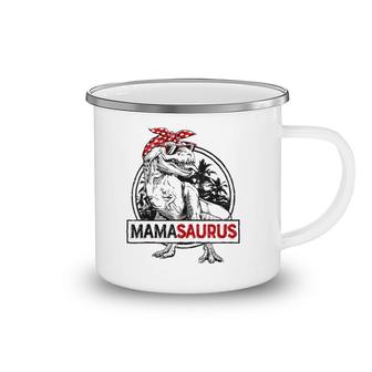 Mamasaurusrex Dinosaur Funny Mama Saurus Family Matching Camping Mug | Mazezy
