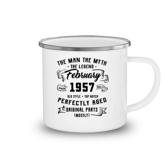 Man Myth Legend February 1957 65Th Birthday Gift 65 Years Old Camping Mug | Mazezy