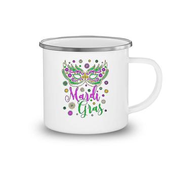 Mardi Gras Feathered For Women Camping Mug | Mazezy