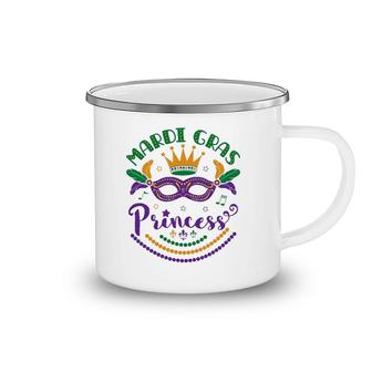 Mardi Gras Princess Carnival Girls Women Crown Camping Mug | Mazezy