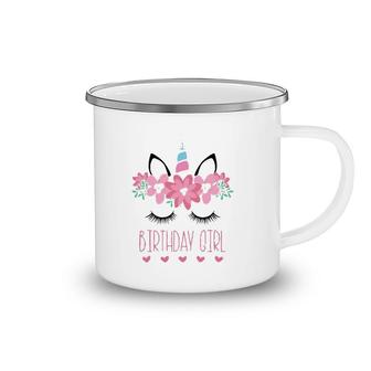 Matching Unicorn Birthday Girl Cute Rainbow Party Camping Mug | Mazezy