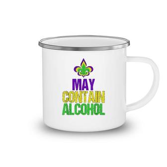 May Contain Funny Mardi Gras Camping Mug | Mazezy