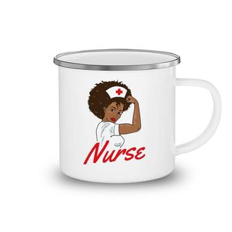 Melanin Black Nurse Clothing Gift African American Women Camping Mug | Mazezy