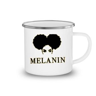 Melanin Graphic Afro Woman Black History Camping Mug | Mazezy