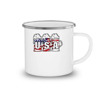 Mens 4Th Of July Usa Beer American Flag Women Merica Camping Mug | Mazezy