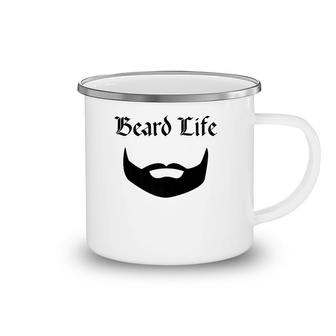 Mens Men's Beard Life Gift Camping Mug | Mazezy