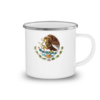 Mexico Independence Eagle Snake Design Cartoon Mexican Raglan Baseball Tee Camping Mug | Mazezy