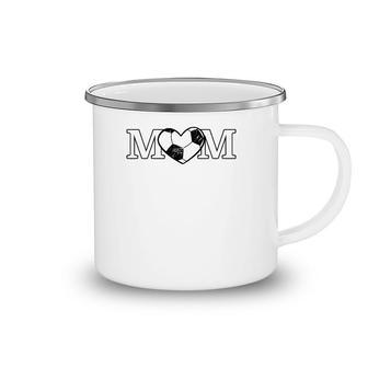 Mom Soccer Player Ball Heart Mother’S Day Camping Mug | Mazezy