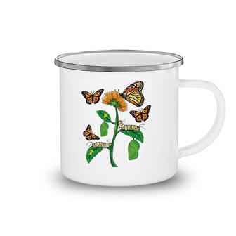 Monarch Butterfly Lover Life Cycle Metamorphosis Caterpillar Camping Mug | Mazezy
