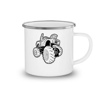 Monster Truck For Coloring And Painting Camping Mug | Mazezy