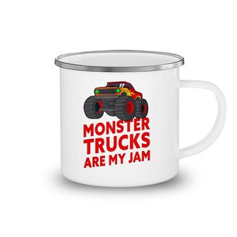 Monster Trucks Are My Jam Monster Truck Lover Camping Mug | Mazezy