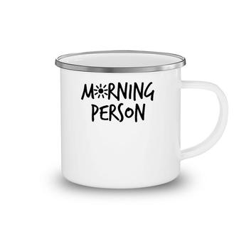 Morning Person Graphic Design Camping Mug | Mazezy