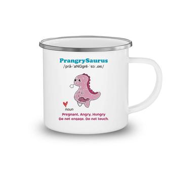 Mother's Day Pregnant Mom Prangrysaurus Pregnancy Surprise Camping Mug | Mazezy