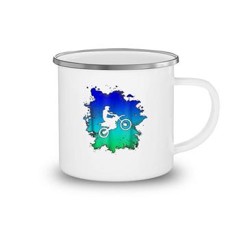 Motocross And Dirt Bike Water Color Camping Mug | Mazezy