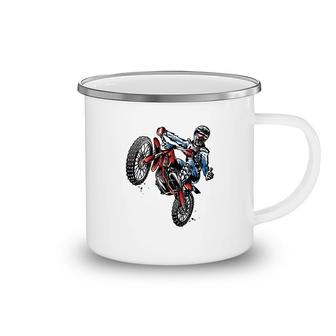 Motocross Dirt Bike Stunt Rider Camping Mug | Mazezy