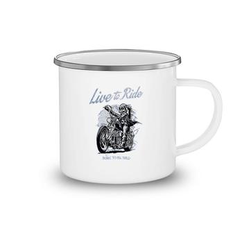 Motorcycle Live To Ride Camping Mug | Mazezy