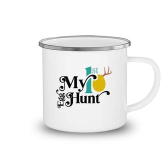 My First Egg Hunt Baby Boy First Easter Day Camping Mug - Seseable