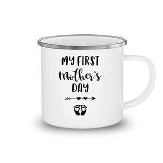 My First Mother's Day Pregnancy Announcement Pregnant Mom Camping Mug | Mazezy