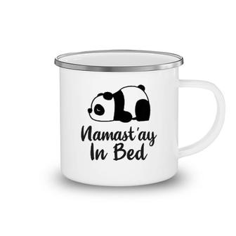 Namast'ay In Bed Lazy Panda Camping Mug | Mazezy