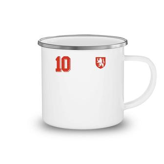 Netherlands Or Holland Design In Football Soccer Style Camping Mug | Mazezy