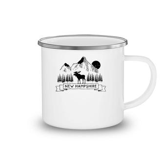 New Hampshire Mountain Moose Cool New Hampshire Gift Camping Mug | Mazezy