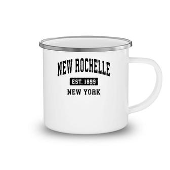 New Rochelle New York Ny Vintage Sports Design Black Design Camping Mug | Mazezy