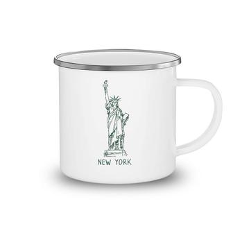 New York City Statue Of Liberty 4Th Of July Usa Camping Mug | Mazezy