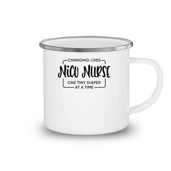 Nicu Nurse One Diaper At A Time Nicu Nurse Gift Nurselife Camping Mug | Mazezy