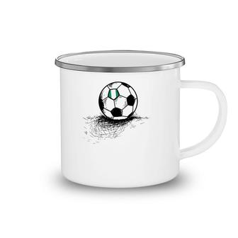 Nigeria Soccer Ball Flag - Nigerian Football Jersey Camping Mug