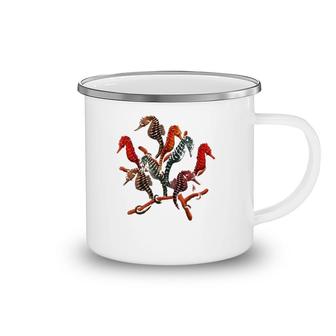 Ocean Seahorse On Stick Gift Beach And Seahorses Camping Mug | Mazezy