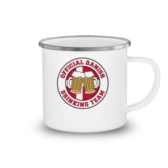 Official Danish Drinking Team Flag Of Denmark Beer Funny Camping Mug | Mazezy