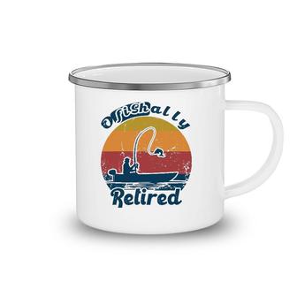 Ofishally Retired 2021 Vintage Funny Retirement Fishing Camping Mug