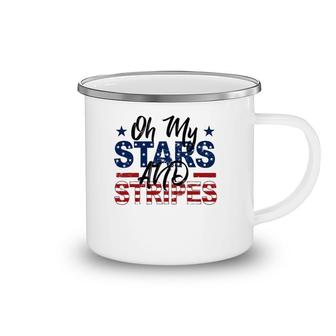 Oh My Stars And Stripes Fourth Of July Camping Mug | Mazezy