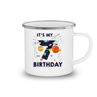 Outer Space 7 Years Old 7Th Birthday Party Boys Girls Camping Mug | Mazezy