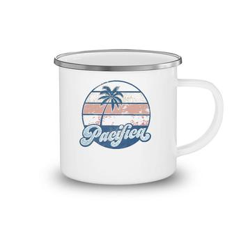 Pacifica California Ca Vintage 70S Retro Surfer Tee Camping Mug | Mazezy