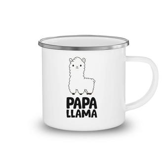 Papa Llama Men Boys Llama Gift Papa Llama Camping Mug | Mazezy
