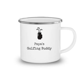 Papa's Golfing Buddy With Golf Clubs & Bag Kids Camping Mug