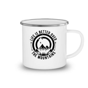 Paragliding Mountains - Paraglider Paragliders Camping Mug | Mazezy