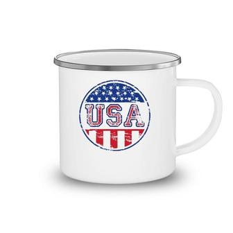 Patriotic America Usa Flag- For Proud Americans Camping Mug | Mazezy