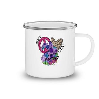 Peace Love Happy Easter Day Happy Easter Day Camping Mug - Seseable