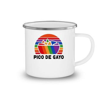 Pico De Gayo Funny Gay Lesbian Pride Rainbow Mexican Food Camping Mug | Mazezy