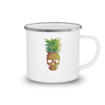 Pineapple Skull Funny Aloha Beaches Hawaiian Hawaii Goth Camping Mug | Mazezy