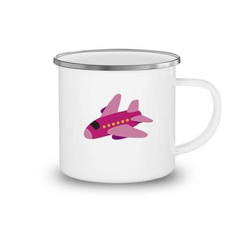 Pink Airplane Camping Mug | Mazezy